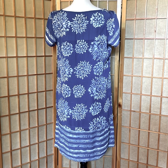 Sigrid Olsen Signature Dress Indigo Blue Print Dress - Picture 3 of 16